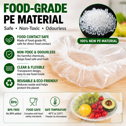 🔥100 PCS Disposable Stretch Food Covers for Bowls & Plates🔥
