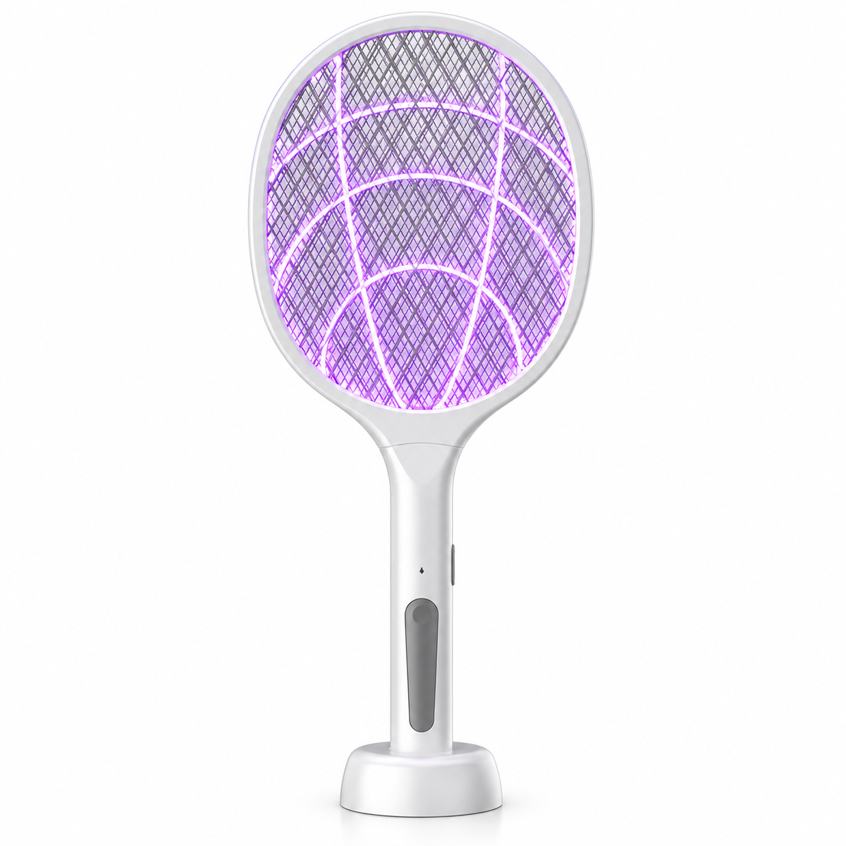 ⚡ 2-in-1 Rechargeable Electric Mosquito Swatter with UV Light & Charging Base