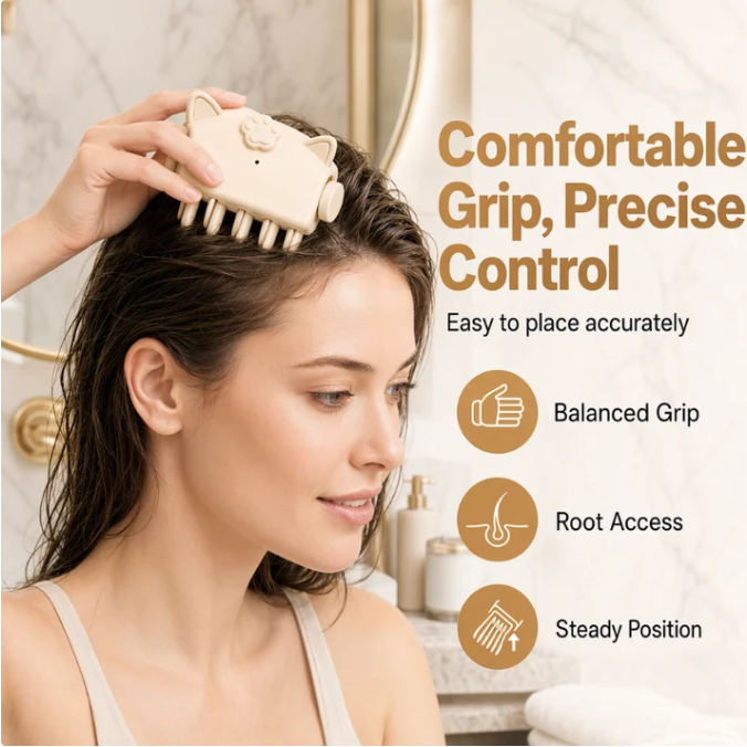 💇 Cordless Heated Root Volumizing Clip, Portable Travel Hair Styling Tool for Fine, Straight Hair