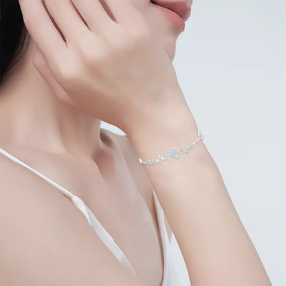 Ovalira® Luminous Butterfly Charm Bracelet – Delicate Silver-Tone Jewelry
